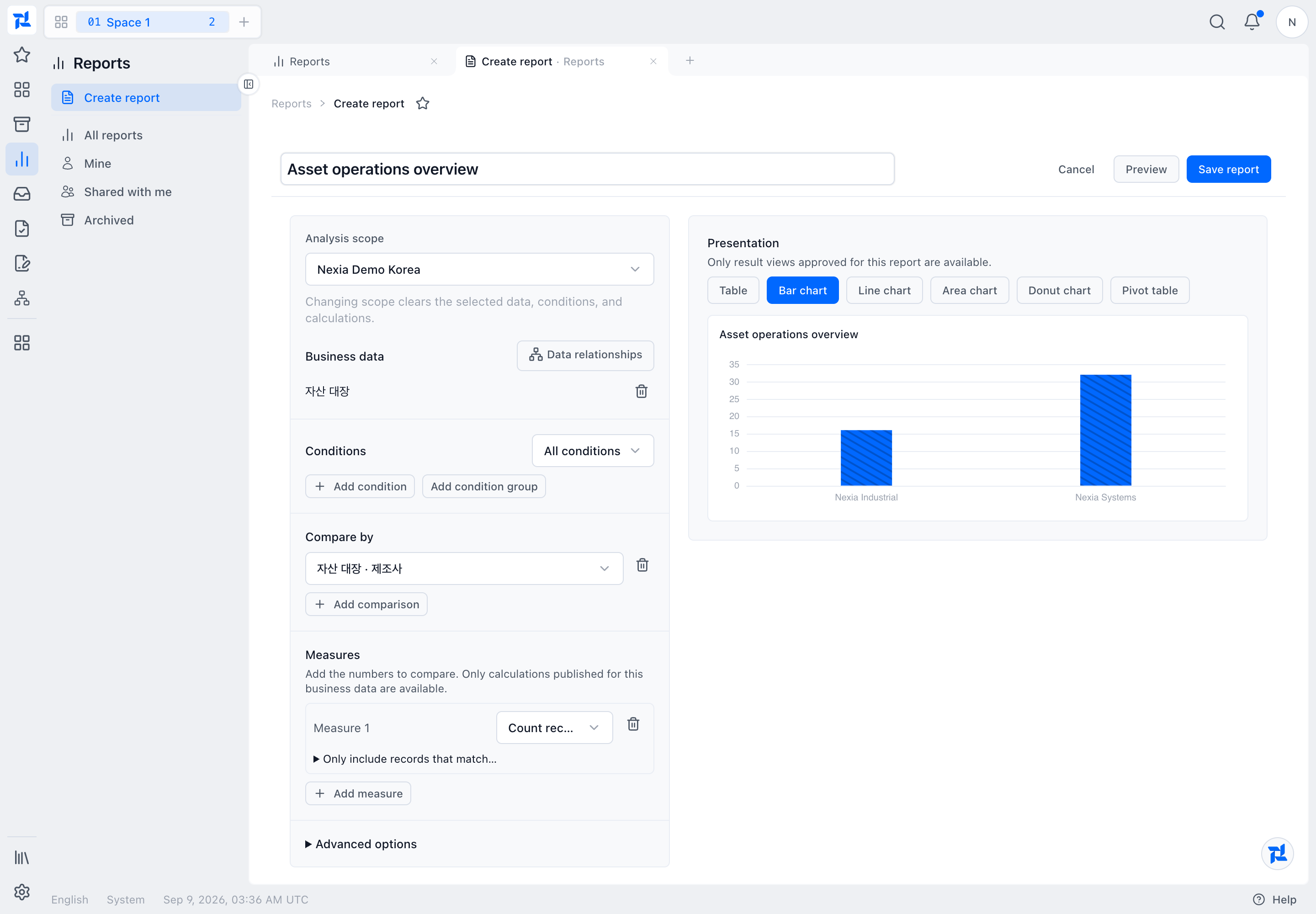Report builder